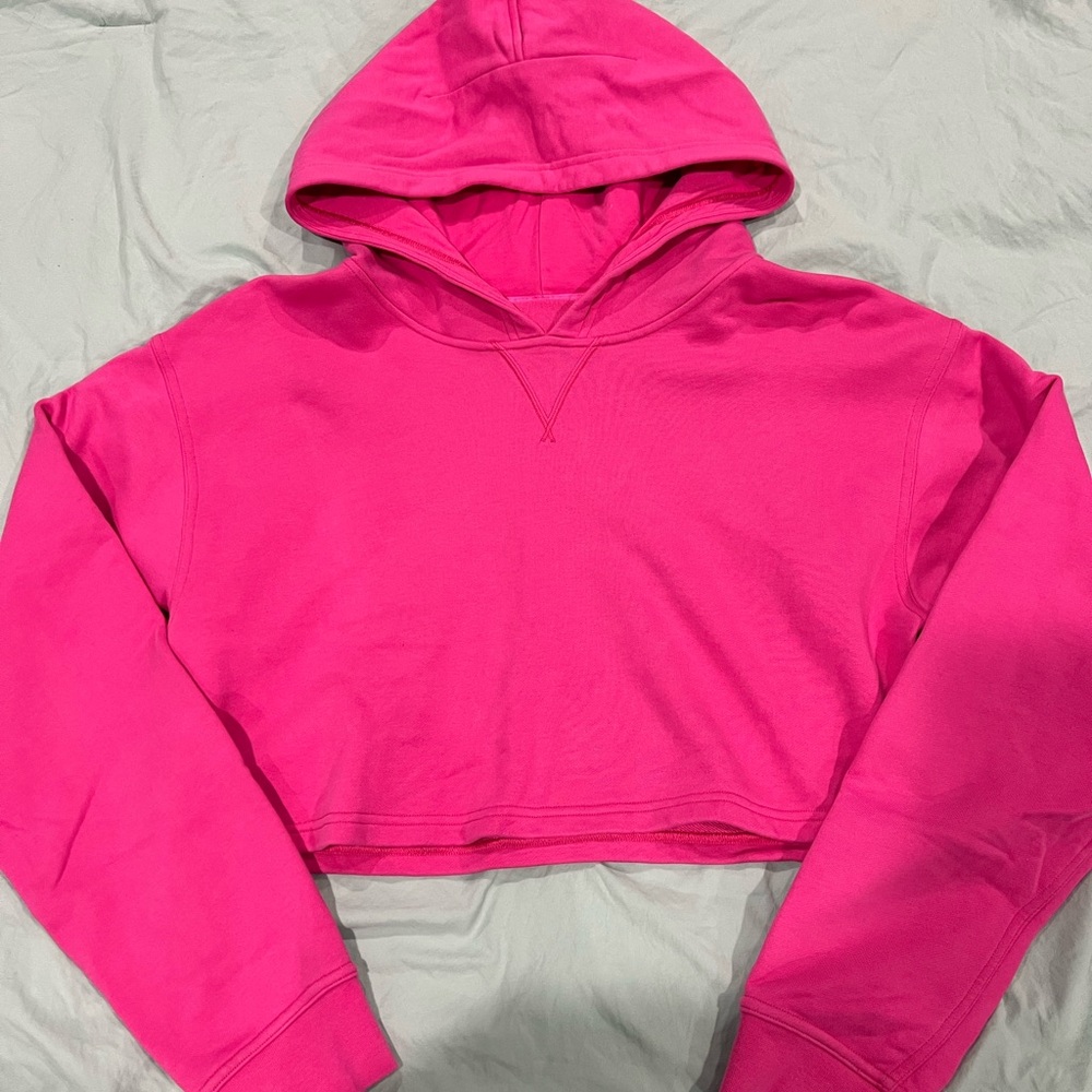 lululemon athletica Pink Cropped Hoodie
